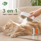 Cepillo Eléctrico de Vapor 3 en 1 PawDoe – Vapor, Spray y Cepillado para Perros y Gatos